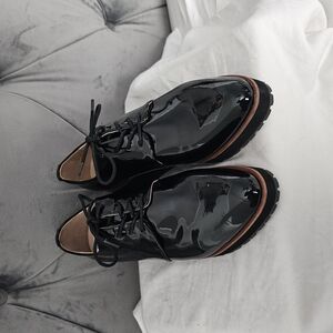 Aldo Black Flats with Glossy Finish
